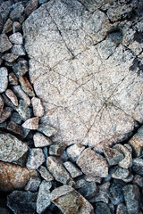 detail of stone walkway in mountains