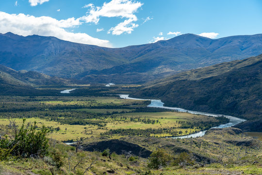 Stream and mountains