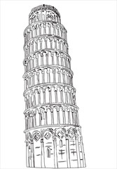 Vector image of Pisa tower