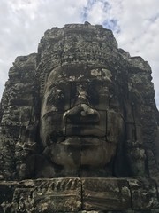 Fototapeta na wymiar bayon temple in angkor cambodia