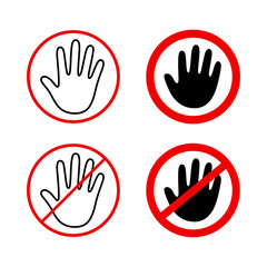 Fototapeta premium Hand in red circle