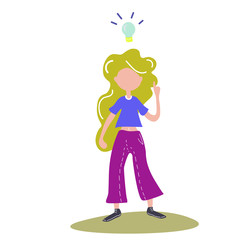 to the girl invite an idea to the head