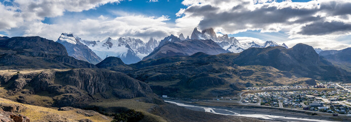 Mount Fitz Roy Landscape Panoramic View