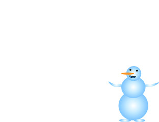 snowman with blank sign