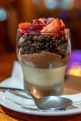Beery and Chocolate Mousse Dessert