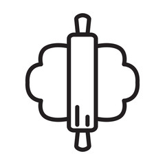 Rolling pin icon vector