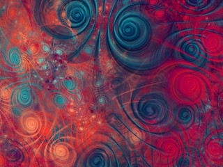 red abstract fractal background 3d rendering illustration