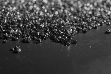 texture of black coal, stone and crystals