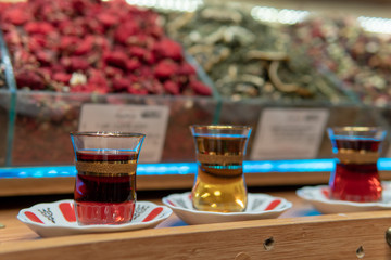 Drinking Turkish Tea iat Spice Market