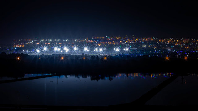 aqaba golf park at night