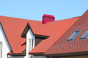 House with a roof made of metal sheets