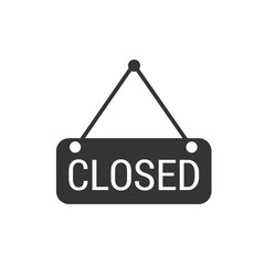 store closed sign icon vector illustration for graphic design and websites