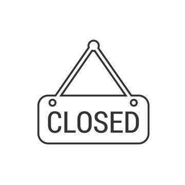 Store Closed Sign Icon Vector Illustration For Graphic Design And Websites