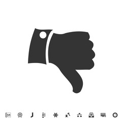 thumbs down hand dislike icon vector illustration for graphic design and websites