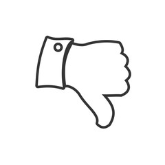 thumbs down hand dislike icon vector illustration for graphic design and websites