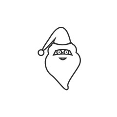 santa claus icon vector illustration for graphic design and websites