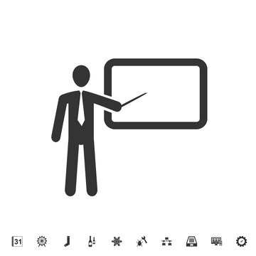 teacher icon vector illustration for graphic design and websites