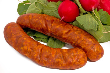 Polnische Würstchen mit Radieschen