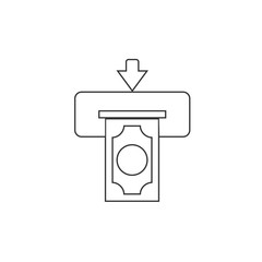 withdrawing money atm icon vector illustration for graphic design and websites