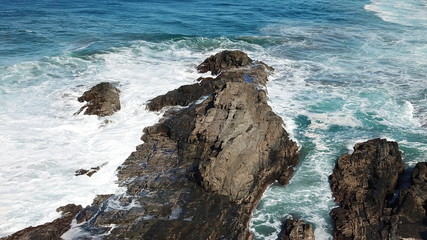 Relax watching the sea the waves and the horizon