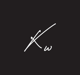 Couple Cursive Letters Initial Signature Handwriting Calligraphy