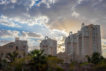 Fototapeta na wymiar Buildings in the city of Eilat