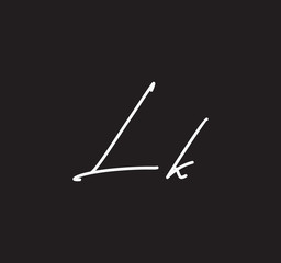 Couple Cursive Letters Initial Signature Handwriting Calligraphy