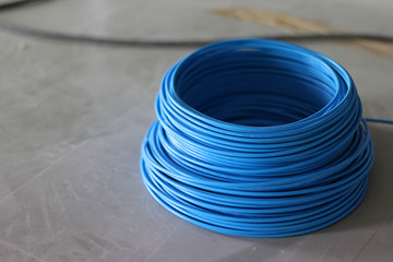 closeup of plastic cable