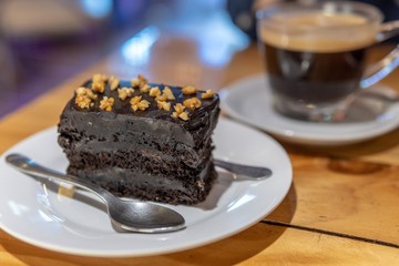 Chocolate Fudge Cake with Coffee