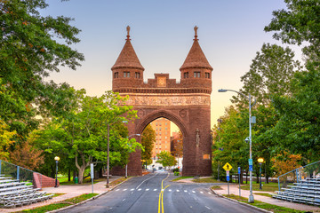 Fototapeta na wymiar Soldiers and Sailors Memorial Arch in Hartford, Connecticut, USA