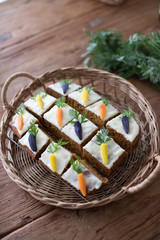 カラフルなキャロットケーキ