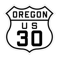 Oregon us route 30 sign