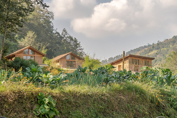 Homestays on Rural Farm with Cloudy Skies
