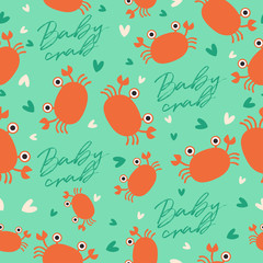 Big set of young animal seamless pattern : Vector Illustration
