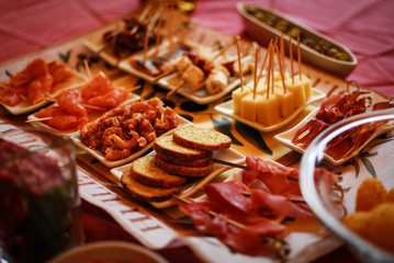 plate of apetizer at celebration time