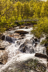 Obraz premium Waterfall along the Aurlandsfjellet Norway