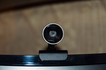 Web camera, attached to the monitor