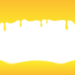 Tasty yellow honey background. Copy space vector illustration 