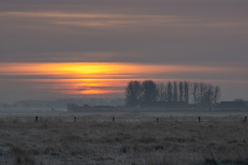 Le Mont Saint Michel in der Normandie Frankreich Dezember Winter