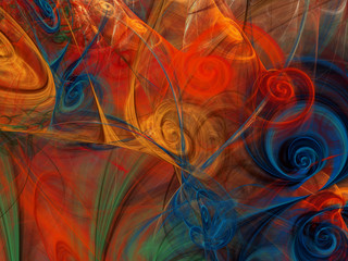 abstract chaotic fractal background 3D rendering illustration
