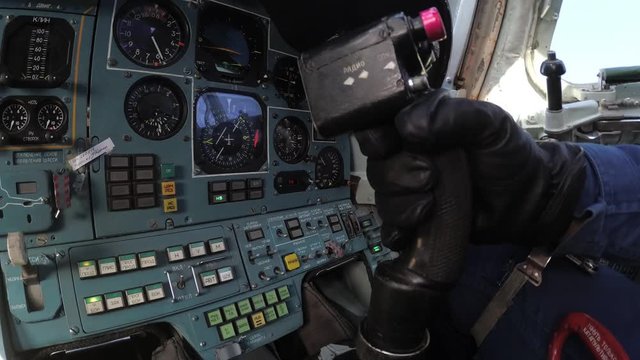 The pilot rejects the control stick