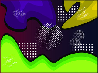 Colorful geometric background. Liquid composition and a little shadow, EPS 10