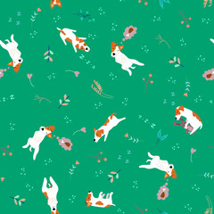 Pattern with dogs