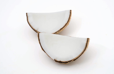 coconuts isolated on the white