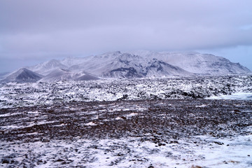 Fototapeta na wymiar The Highlands of Iceland in Winter