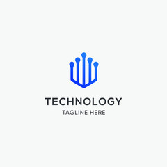 outstanding technology logo design template modern editable