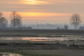 Le Mont Saint Michel in der Normandie Frankreich Dezember Winter