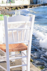 White Chairs and Tables Lunch