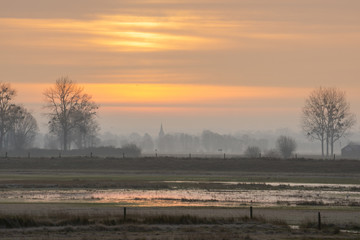 Le Mont Saint Michel in der Normandie Frankreich Dezember Winter