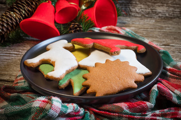 Christmas homemade gingerbread cookies